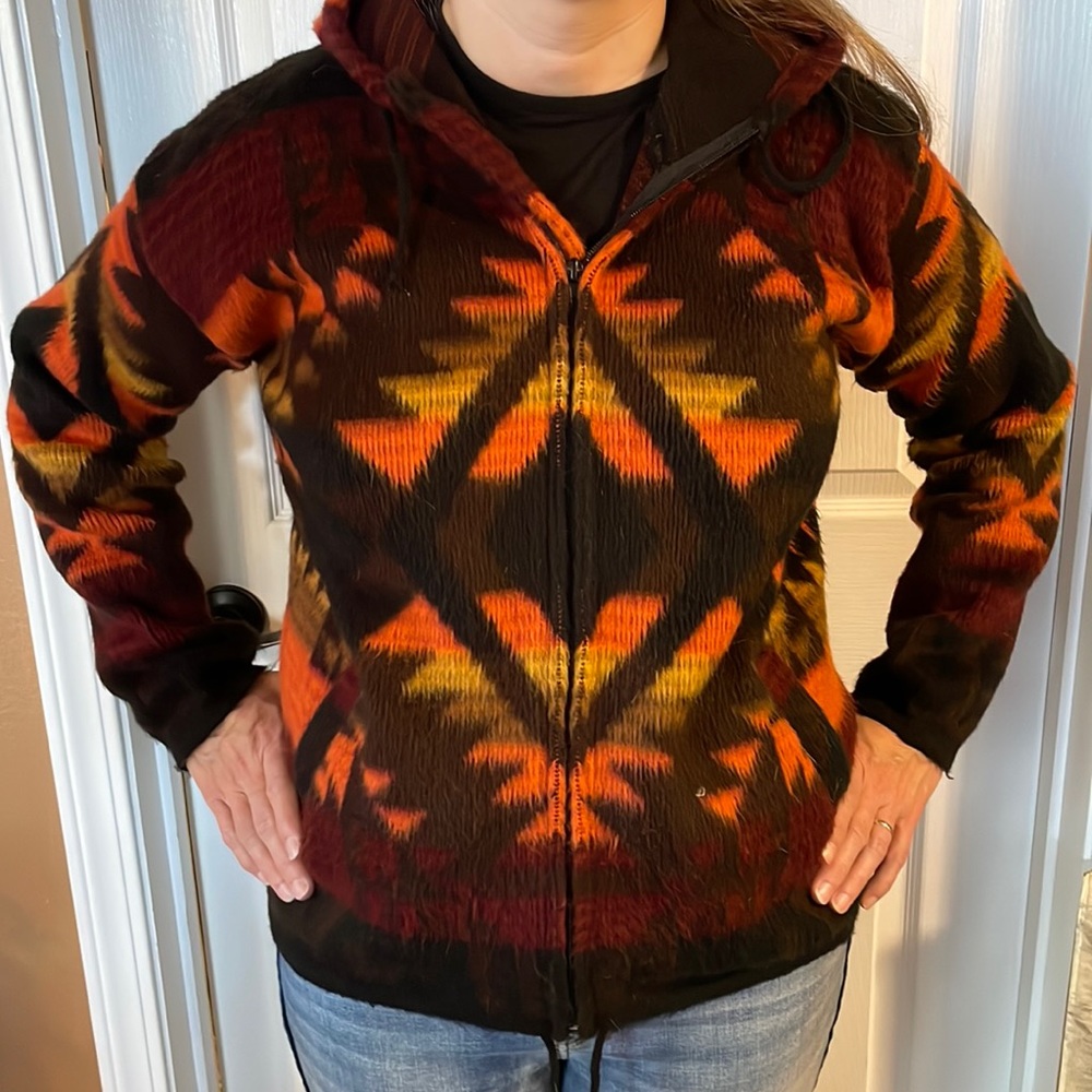 Wool jacket made in Ecuador sz Med